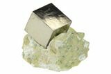 Shiny, Natural Pyrite Cube In Rock - Navajun, Spain #131158-1